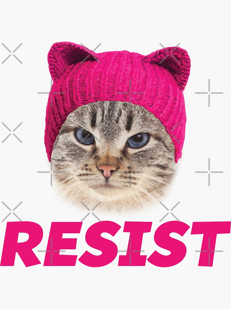 Resist Meow Pink Pussy Cat Hat for Solidarity