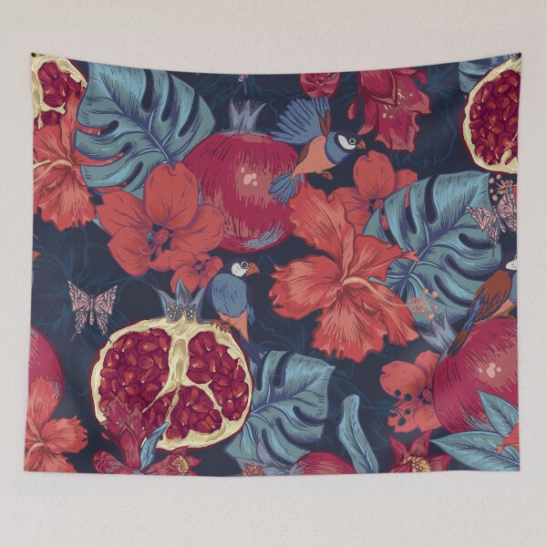 Item preview, Pomegranate Floral|Pomegranate Pattern designed and sold by yousseftalat2.