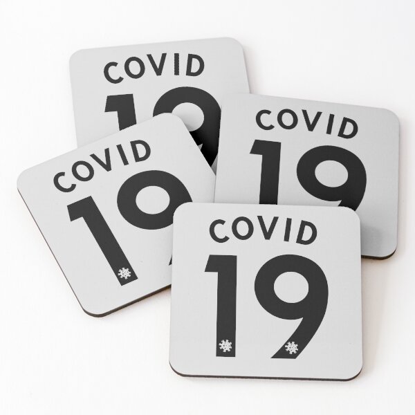 Item preview, COVID19 Coronavirus - Jersey Number Back - BLACK designed and sold by AMGraphicStudio.