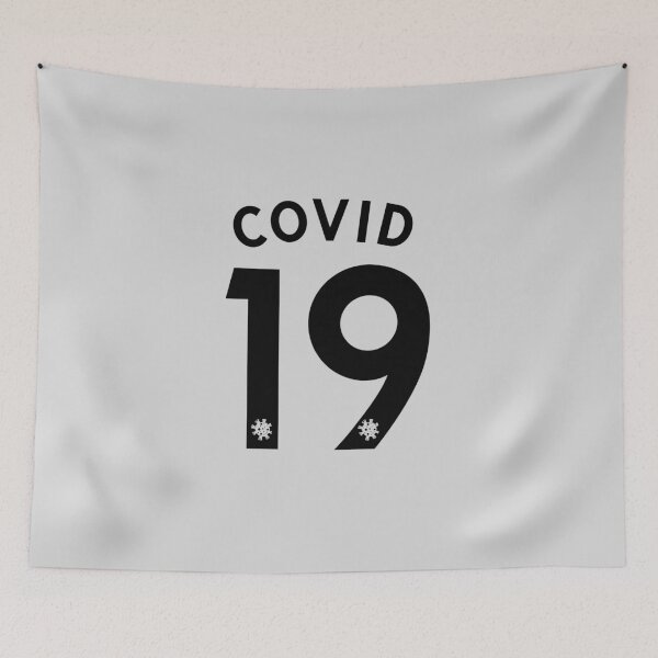 Item preview, COVID19 Coronavirus - Jersey Number Back - BLACK designed and sold by AMGraphicStudio.