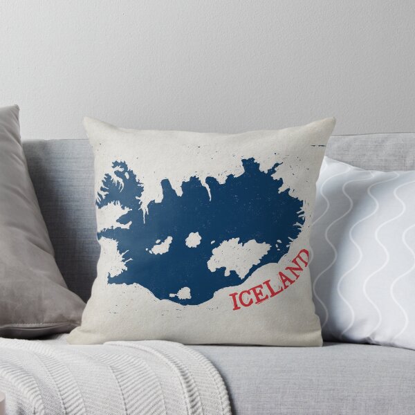 Item preview, Iceland Map Digital Linocut designed and sold by fjaracreative.