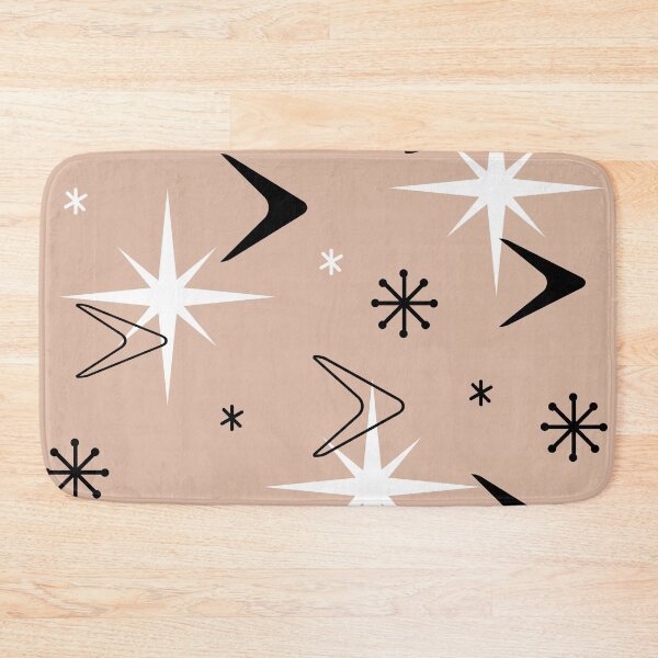 Item preview, Mid Century Modern Boomerangs Beige designed and sold by thepixelgarden.