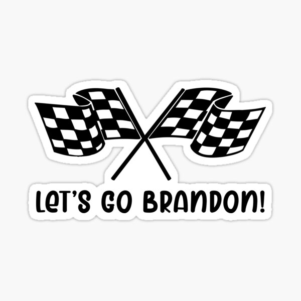 Distressed Flag Let's Go Brandon Decal Bumper Sticker Made in the