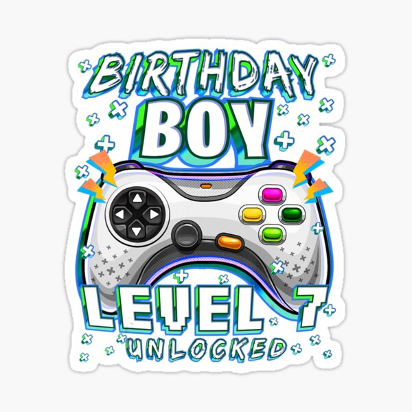 Level 10 Unlocked Video Game 10Th Birthday Gamer Boys Sticker for Sale by  rahamatoutafahd