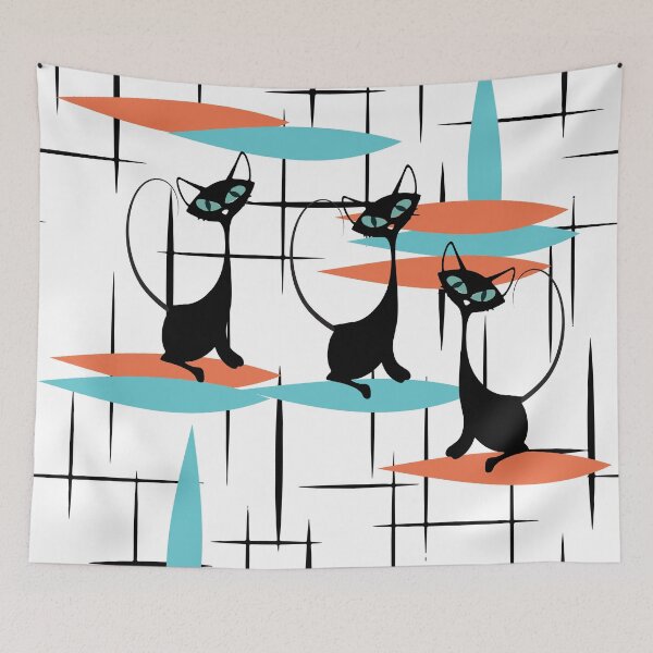 Item preview, Atomic Kitty Mid century Mod designed and sold by LisWilliams.