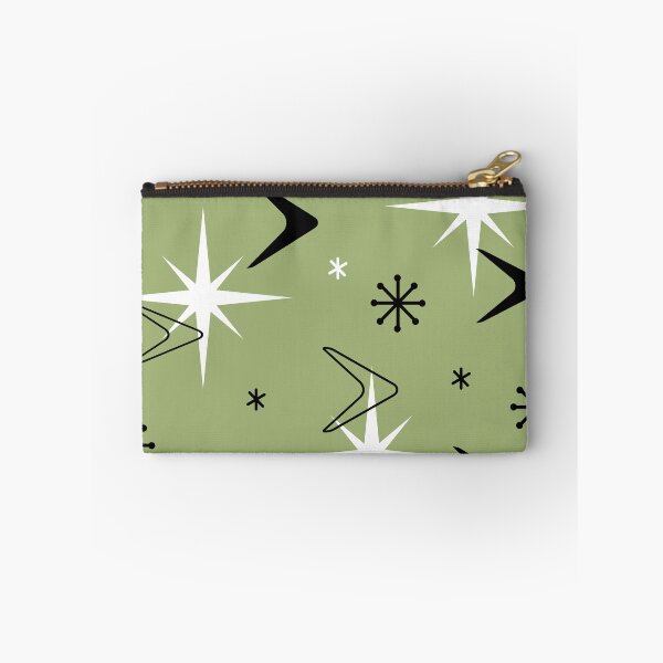 Item preview, Mid Century Modern Boomerangs Olive Green designed and sold by thepixelgarden.
