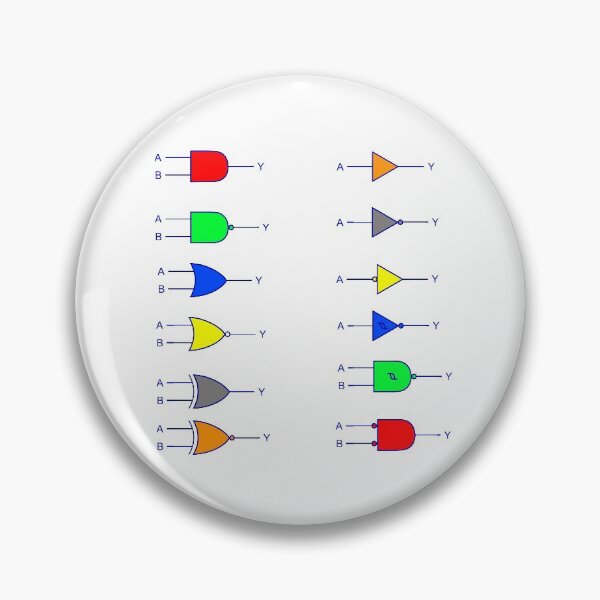 Item preview, Colorful logic gates- digital electronics designed and sold by EngineersArt.