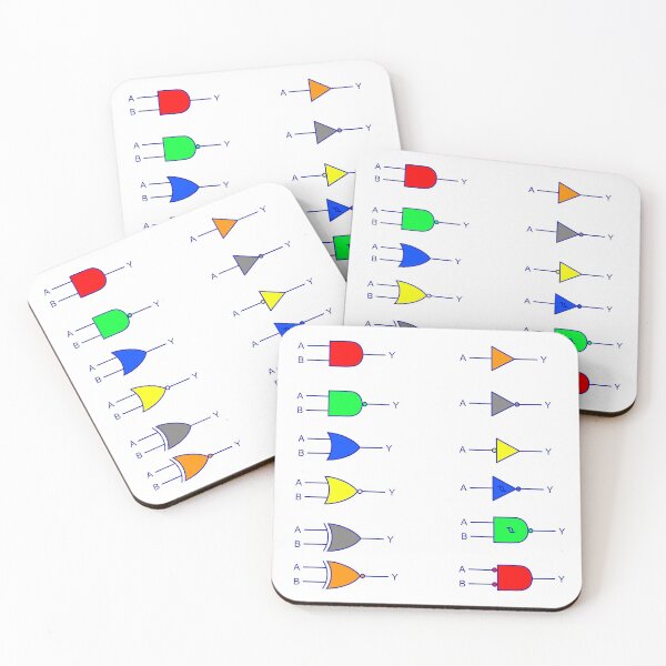 Item preview, Colorful logic gates- digital electronics designed and sold by EngineersArt.