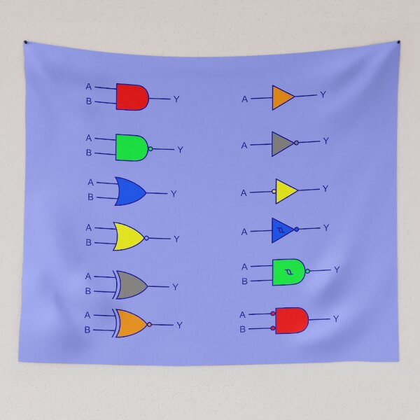 Item preview, Colorful logic gates- digital electronics designed and sold by EngineersArt.
