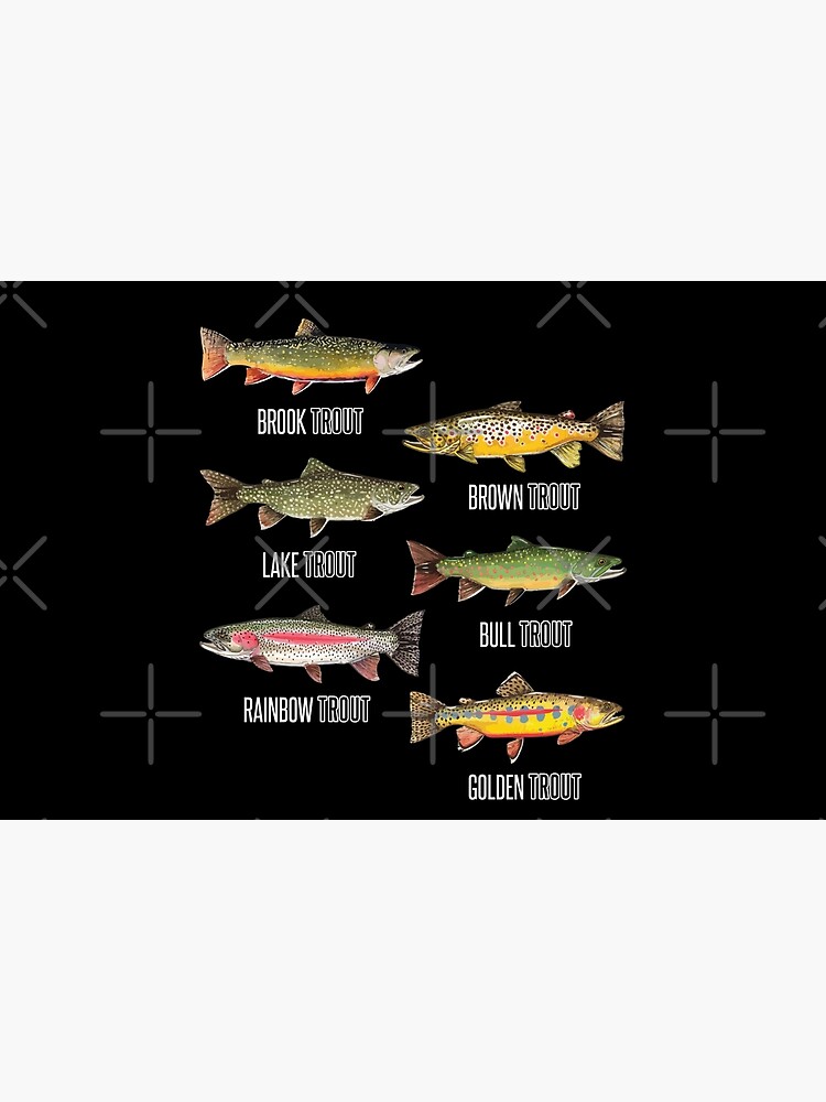 Types of Trout Fish Species Fishing Gift Baby One-Piece for Sale