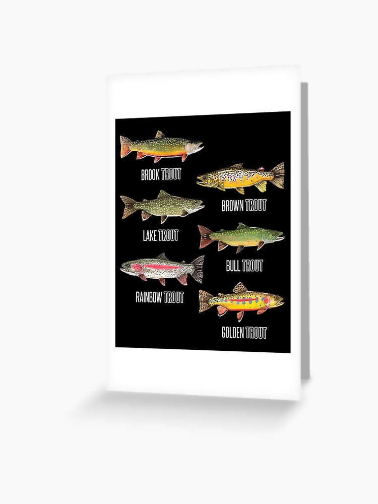 Types of Trout Fish Species Fishing Gift | Greeting Card