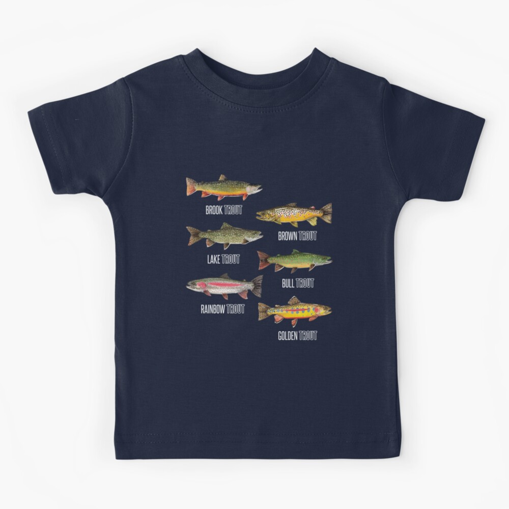 Types of Trout Fish Species Fishing Gift Kids T-Shirt for Sale by  roxy7922