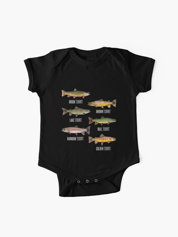 Types of Trout Fish Species Fishing Gift Baby One-Piece for Sale by  roxy7922
