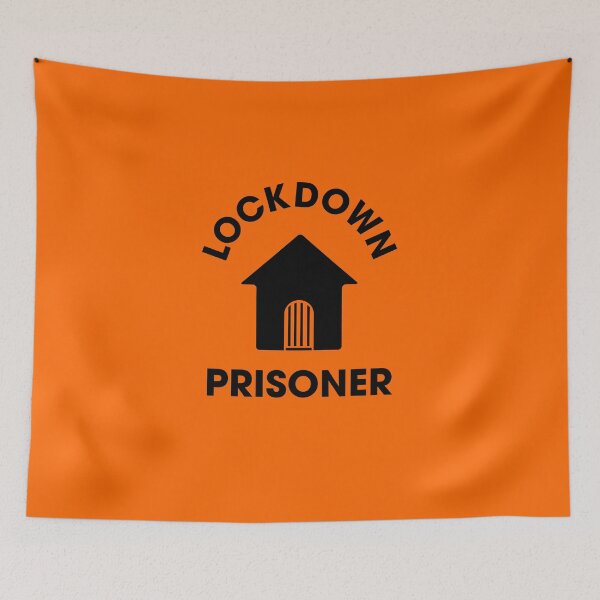 Item preview, Lockdown Prisoner Uniform - Typography Font Back - BLACK designed and sold by AMGraphicStudio.