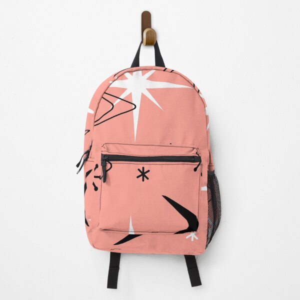 Item preview, Mid Century Modern Boomerangs Salmon Pink designed and sold by thepixelgarden.