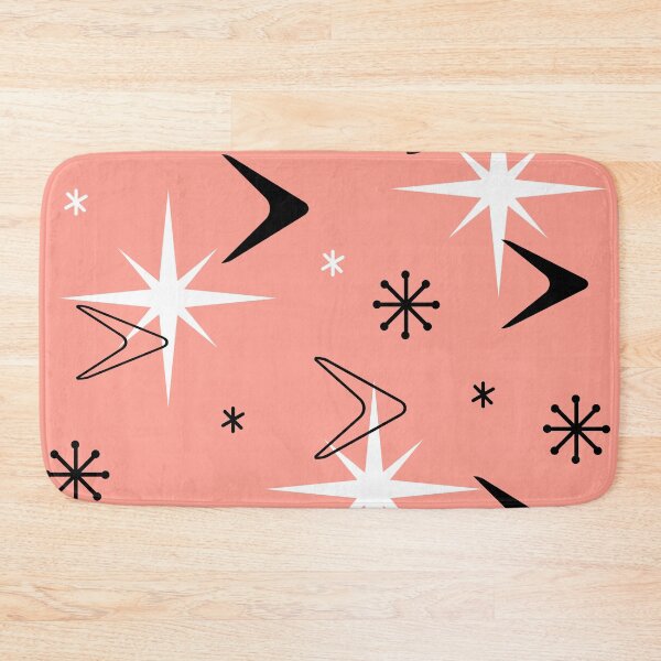 Item preview, Mid Century Modern Boomerangs Salmon Pink designed and sold by thepixelgarden.