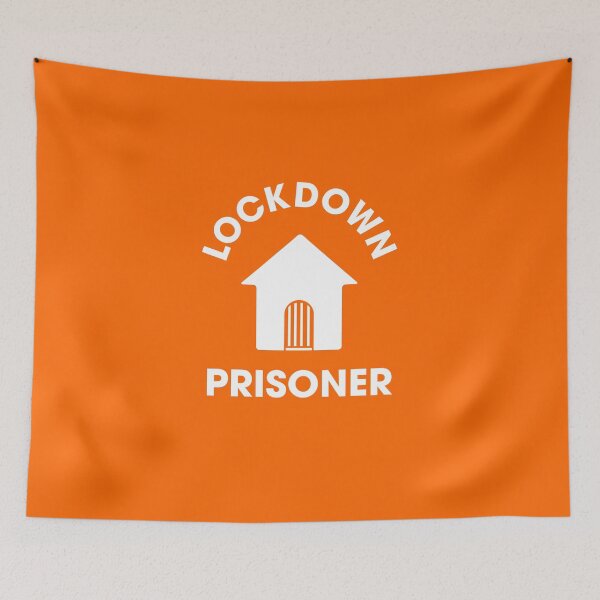Item preview, Lockdown Prisoner Uniform - Typography Font Back - WHITE designed and sold by AMGraphicStudio.