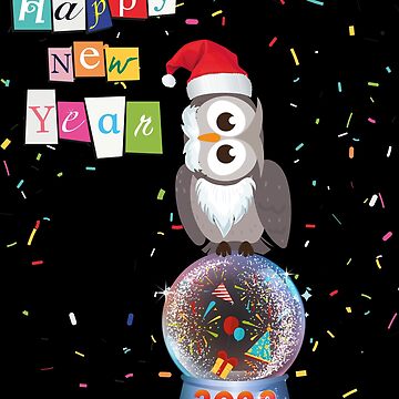 Artwork thumbnail, happy new year 2022 owl by Lighvision