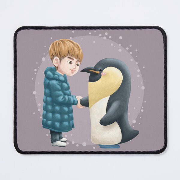 Item preview, Kim Seokjin Shake Hand with Penguin designed and sold by Khotekmei.