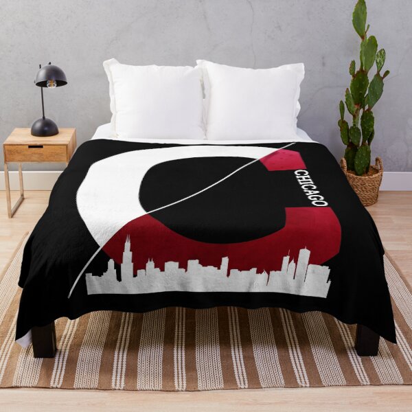 Item preview, Chicago C Letter Skyline Art Design. White text designed and sold by epicmarketing.