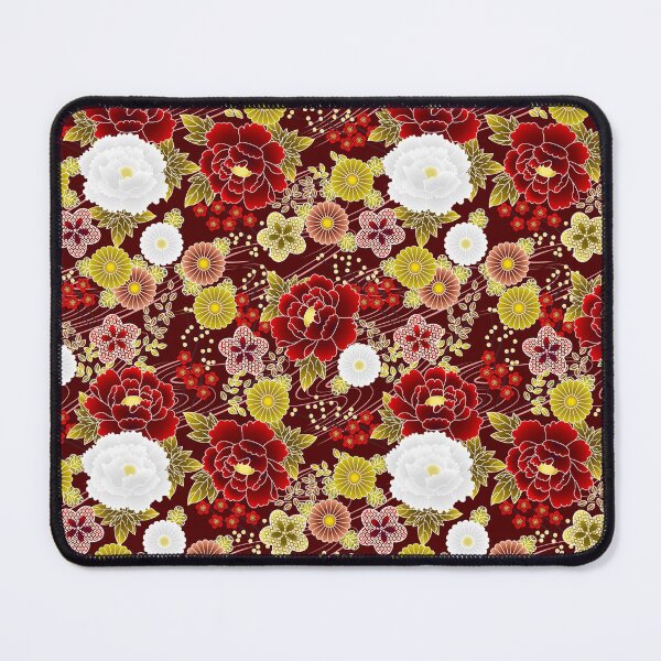 Item preview, Japanese cherry blossom, plum, chrysanthemuｍ and peony pattern designed and sold by Kawaii-design.