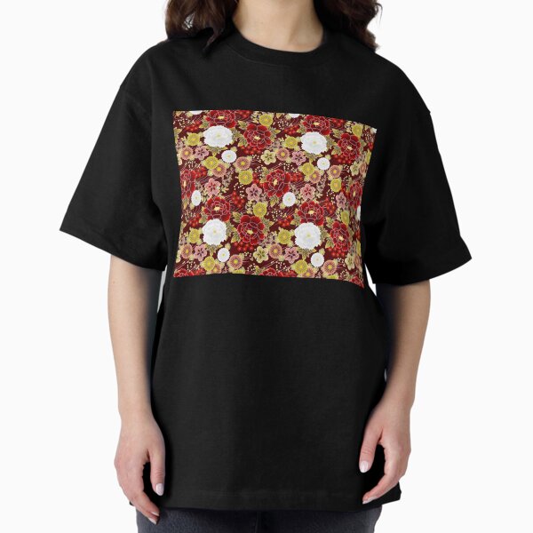 Item preview, Japanese cherry blossom, plum, chrysanthemuｍ and peony pattern designed and sold by Kawaii-design.