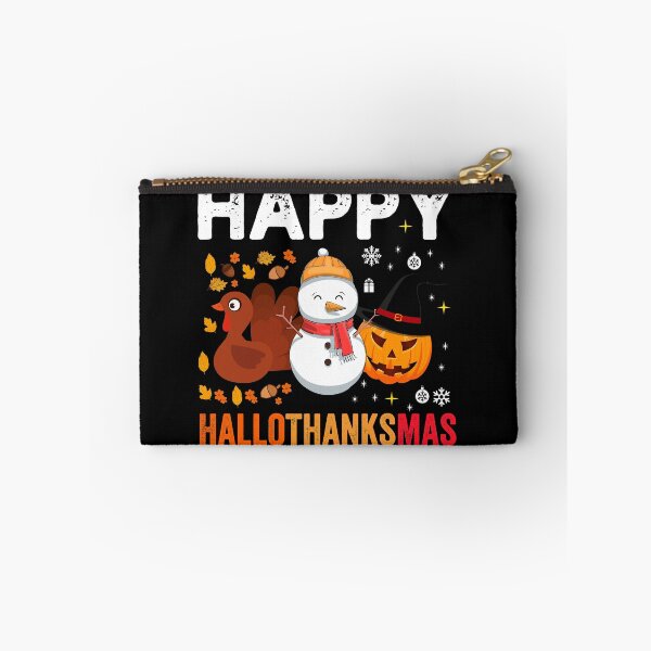 Item preview, Happy Hallothanksmas Funny Halloween Thanksgiving Christmas designed and sold by NiceSpot.