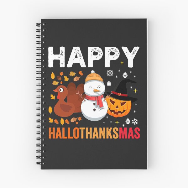 Item preview, Happy Hallothanksmas Funny Halloween Thanksgiving Christmas designed and sold by NiceSpot.