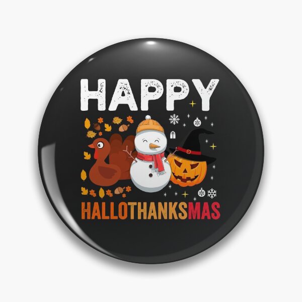 Item preview, Happy Hallothanksmas Funny Halloween Thanksgiving Christmas designed and sold by NiceSpot.