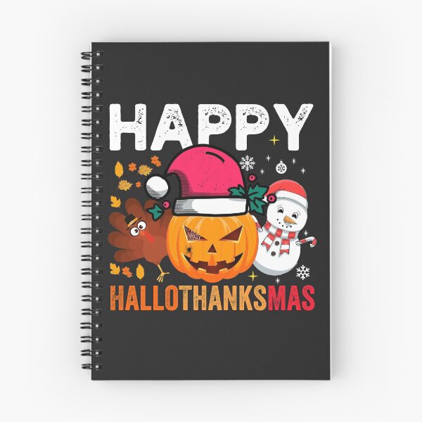 Item preview, Happy Hallothanksmas Funny Halloween Thanksgiving Christmas designed and sold by NiceSpot.