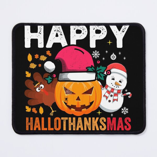 Item preview, Happy Hallothanksmas Funny Halloween Thanksgiving Christmas designed and sold by NiceSpot.