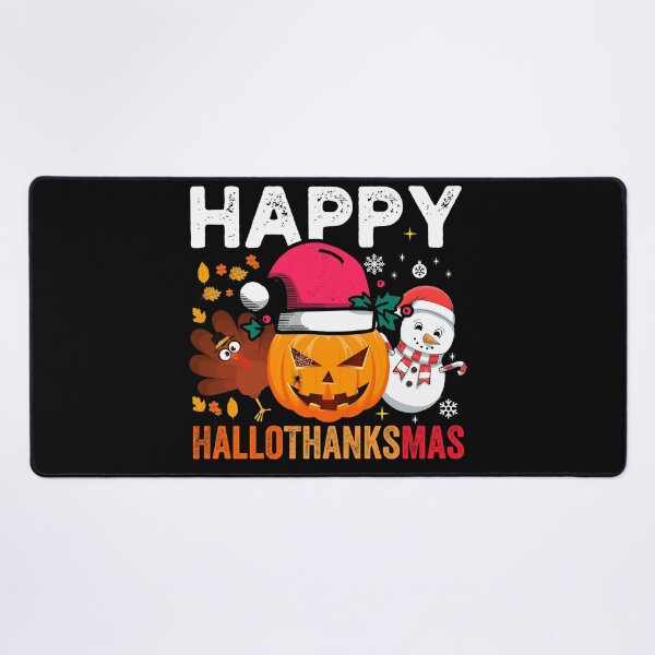 Item preview, Happy Hallothanksmas Funny Halloween Thanksgiving Christmas designed and sold by NiceSpot.