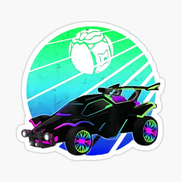 Retro Style Rocket Rc Soccer Car League Gamer Sticker