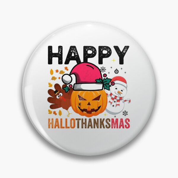 Item preview, Happy Hallothanksmas Funny Halloween Thanksgiving Christmas designed and sold by NiceSpot.