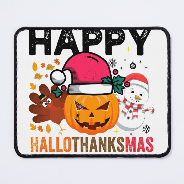 Item preview, Happy Hallothanksmas Funny Halloween Thanksgiving Christmas designed and sold by NiceSpot.
