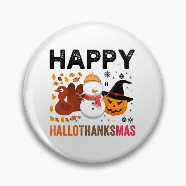 Item preview, Happy Hallothanksmas Funny Halloween Thanksgiving Christmas designed and sold by NiceSpot.