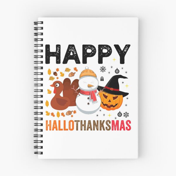 Item preview, Happy Hallothanksmas Funny Halloween Thanksgiving Christmas designed and sold by NiceSpot.