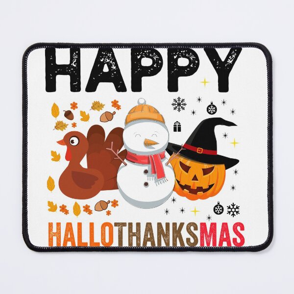 Item preview, Happy Hallothanksmas Funny Halloween Thanksgiving Christmas designed and sold by NiceSpot.