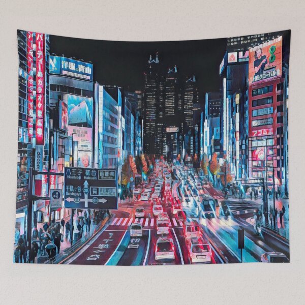 Aperçu de l'œuvre Tokyo la nuit créée et vendue par Sofia-Draws.