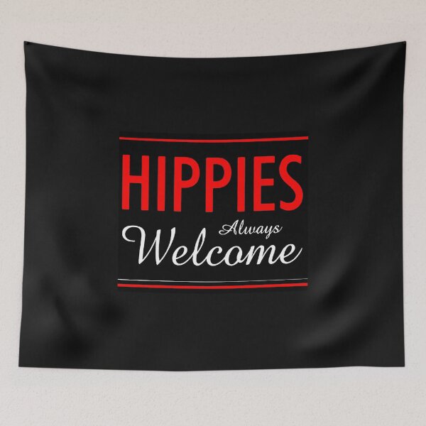Item preview, Hippies Always Welcome designed and sold by AuntyReni.