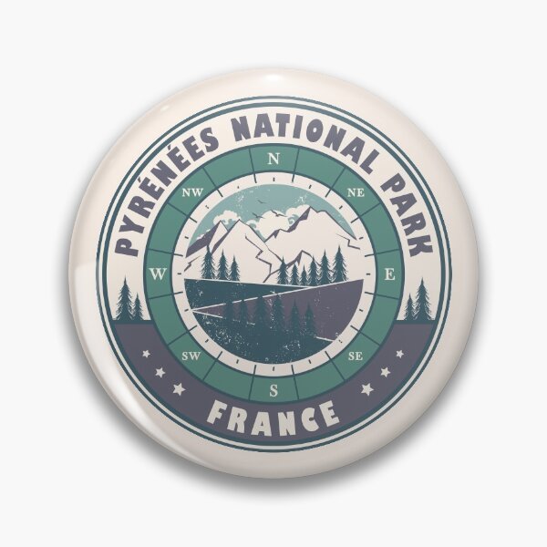 Item preview, Pyrenees National Park France Vintage Hiking Design designed and sold by CynthiaGraphics.