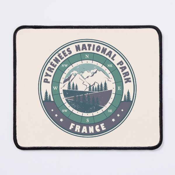 Item preview, Pyrenees National Park France Vintage Hiking Design designed and sold by CynthiaGraphics.