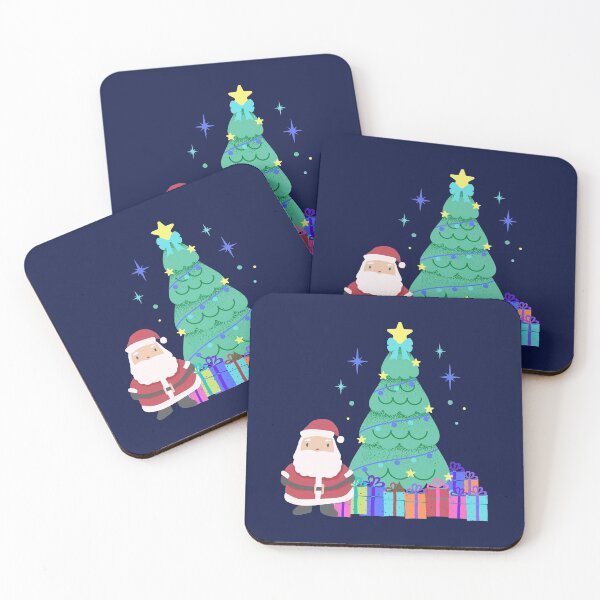 Item preview, Santa Claus Christmas Tree and Presents Merry Christmas kids christmas t-shirts christmas cards designed and sold by Orchyd.