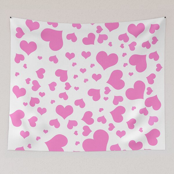 Item preview, cute pink hearts, seamless print designed and sold by vilma3000.