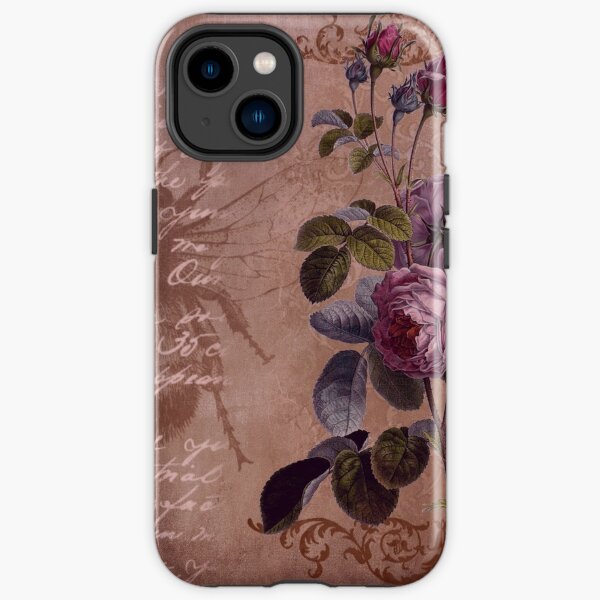 Rose Vintage Yet Rustic Floral Print iPhone Tough Case
