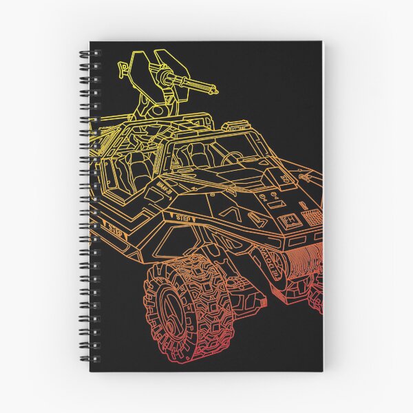Item preview, UNSC Warthog - Yellow to Red Gradient Outline designed and sold by ONI-Creative.