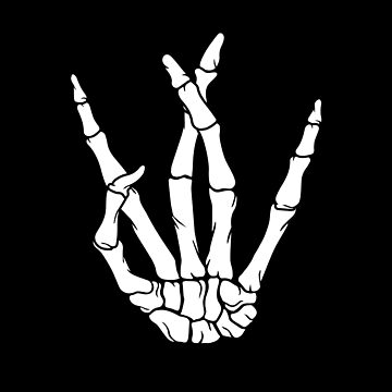 Westside Hip Hop Skeleton Hand Sign | Sticker