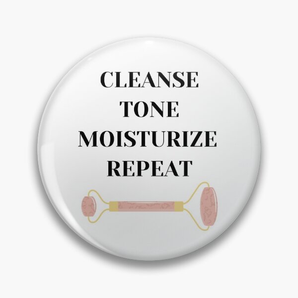 Item preview, skin care quote with jade roller - cleanse, tone, moisturize, repeat  designed and sold by KIKAIA  The Label.