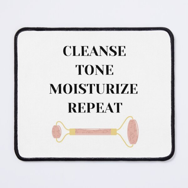 Item preview, skin care quote with jade roller - cleanse, tone, moisturize, repeat  designed and sold by KIKAIA  The Label.