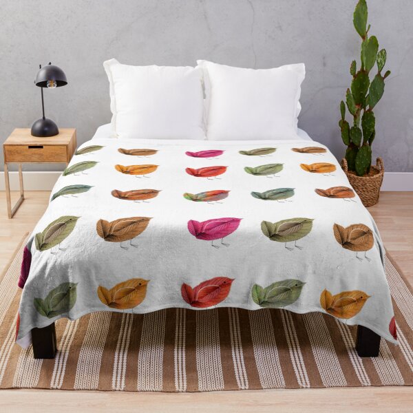 Item preview, Cute Little Birds Leave Patterned Painting Art - Hand Painted Birds designed and sold by AR Studios.
